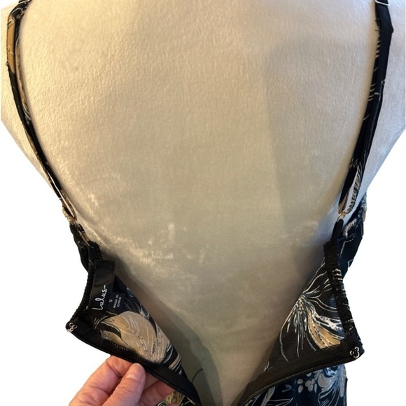 Lulus Darling Daylily Black Floral Print High-Low Maxi Mermaid Dress size S - Picture 6 of 12